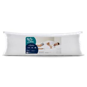 Travesseiro Body Pillow Microfibra Sem Fronha - 40Cm X 1,30M- 40cm X 1,30m - Branco