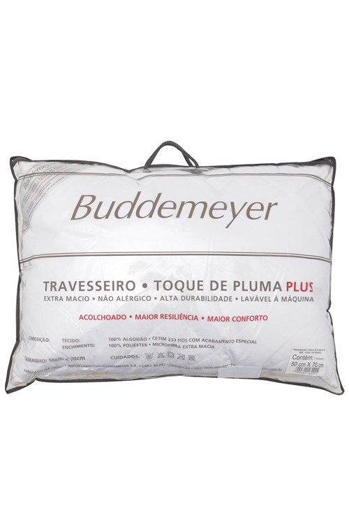 Travesseiro Buddemeyer Matelassê Toque de Pluma Plus 50x70cm Branco