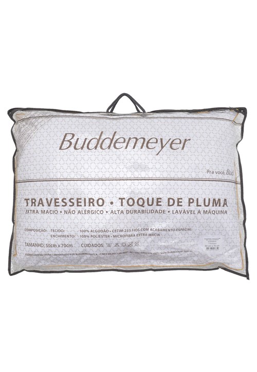 Travesseiro Buddemeyer Toque de Pluma 233 Fios Branco