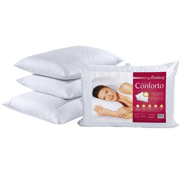 Travesseiro Conforto 180 Fios Branco - 50cm X 90cm