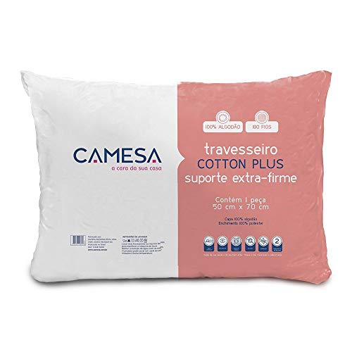 Travesseiro Cotton Plus Suporte Extra-Firme 50cm X 70cm Camesa