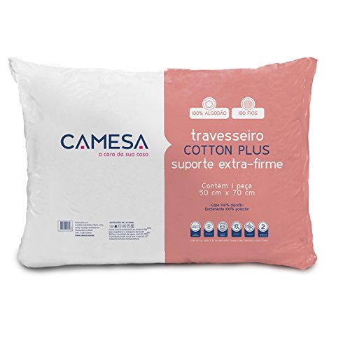 Travesseiro Cotton Plus Suporte Extra-Firme 50cm X 70cm Camesa
