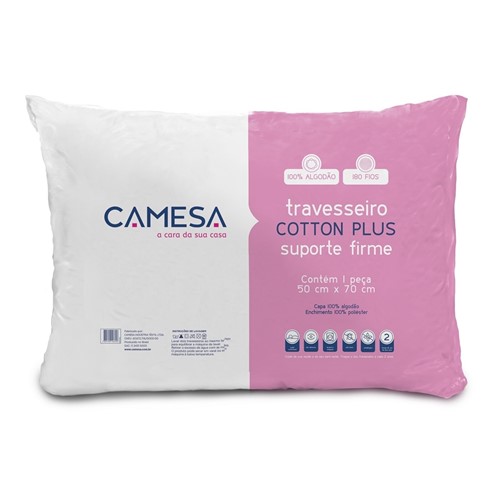 Travesseiro Cotton Plus Suporte Firme - Multicolorido - Dafiti