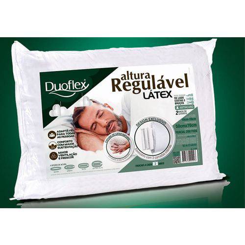 Travesseiro de Altura Regulável - 100% Látex - Duo