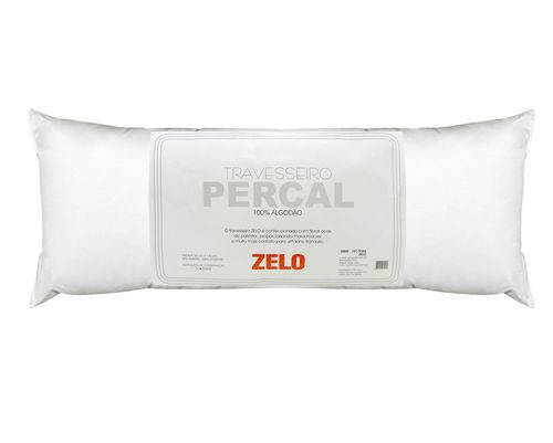 Travesseiro de Corpo Zelo 0.50x1.35m - Percal 180 Fios Branco