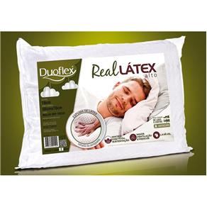 Travesseiro de Látex Capa 100% Algodão Dry Fresh - Duoflex - 100% Látex - 50 X 70 Cm - Branco