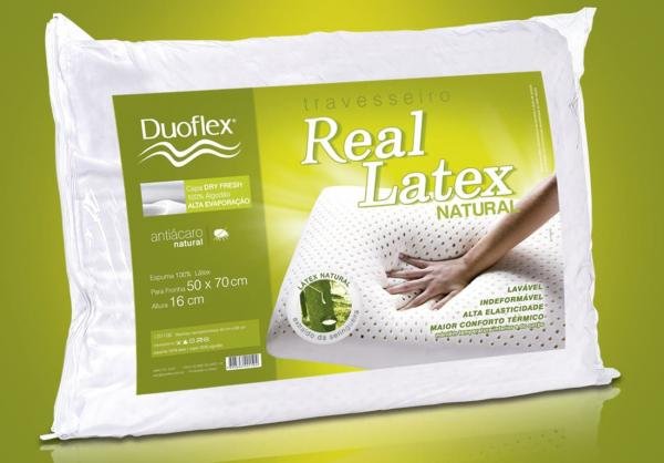 Tudo sobre 'Travesseiro De Látex Capa 100 Algodão Dry Fresh - Duoflex - 100 Látex - 50 X 70 Cm'