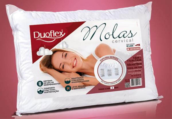 Travesseiro de Molas Cervical com Gomos Massageadores - Duoflex