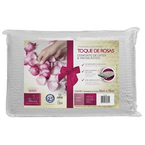 Travesseiro de Viscoelástico Fibrasca Toque de Rosas 4845