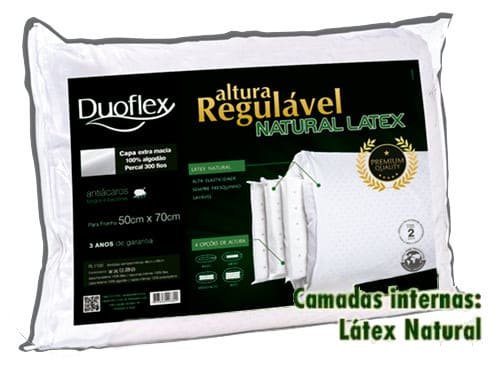 Travesseiro Duoflex Altura Regulavel Latex RL1100