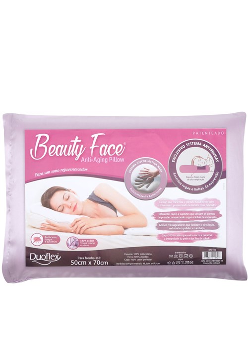 Travesseiro Duoflex Beauty Face Pillow Lilás