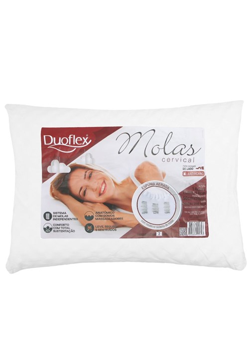 Travesseiro Duoflex Molas Anatômico Branco