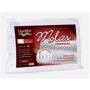 Travesseiro Duoflex Molas Cervical 50x70cm MN2101 - Branco