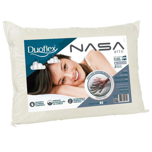 Travesseiro Duoflex Nasa Viscoelástico Alto 50x70x17cm - NS1116