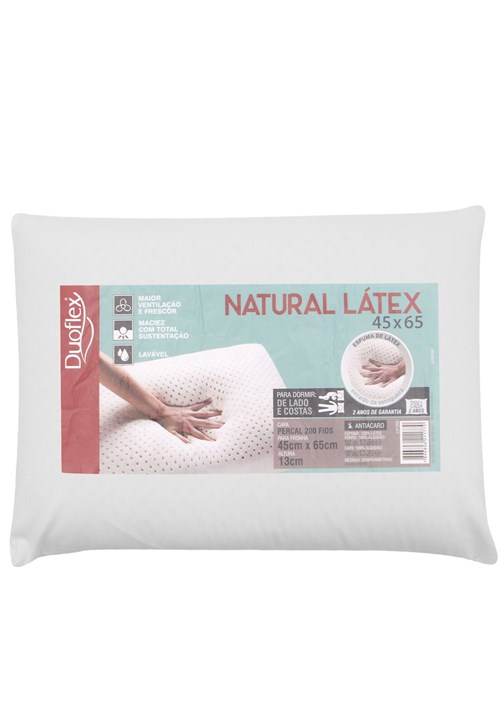Travesseiro Duoflex Natural Látex 45X65 Bege
