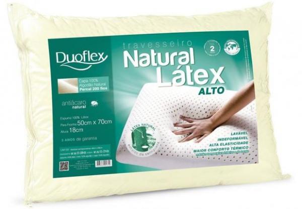 Travesseiro Duoflex Natural Latex Alto LN1101 50x70x18