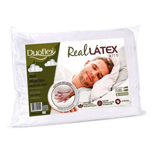 Travesseiro Duoflex -real Latex Alto