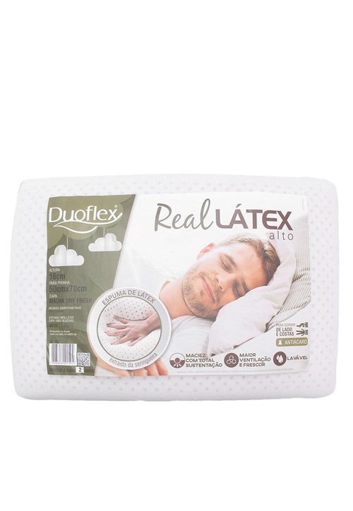Travesseiro Duoflex Real Látex Branco