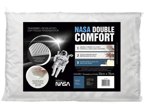 Travesseiro Espuma Viscoelástica - Fibrasca NASA Double Comfort
