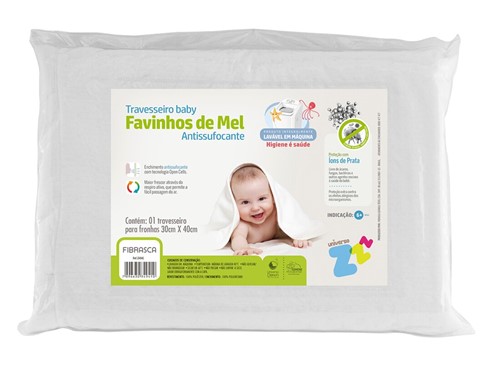 Travesseiro Favinhos Baby Antissufocante LavÃ¡vel 6+ 30x40 Fibrasca - Multicolorido - Dafiti