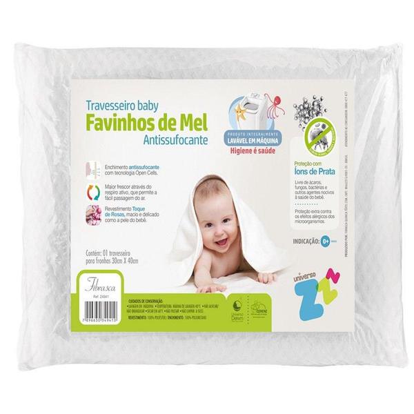 Travesseiro Favinhos Baby Antisufocante Lavável 30x40cm - Fibrasca