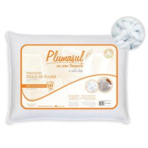 Travesseiro Fibra Siliconizada 50x70 Cm Toque de Pluma - Branco