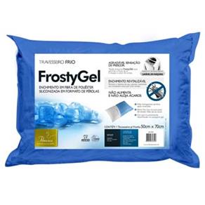 Travesseiro Fibrasca Frio FrostyGel Fibra - Azul - 1 Travesseiro