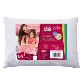 Travesseiro Fibrasca Infantil Kids Viscoelástico Z5101, Branco