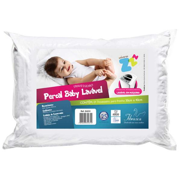 Travesseiro Fibrasca Infantil Lavável - Percal Baby