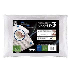 Travesseiro Fibrasca Nasa UP3 Duplaface Viscoelástico com Massageador Travesseiro - para Fronha 50x70