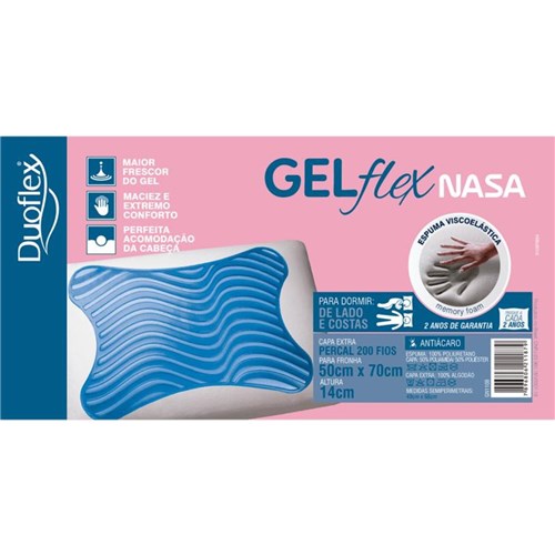 Travesseiro Gelflex Nasa 50 X 70Cm - Duoflex