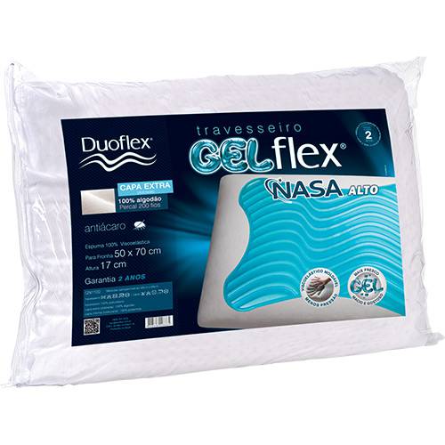 Tamanhos, Medidas e Dimensões do produto Travesseiro Gelflex Nasa 50x70cm - Duoflex