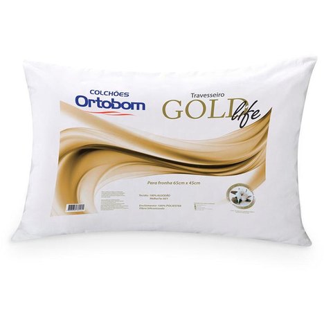 Travesseiro Gold Life - Ortobom - Branco