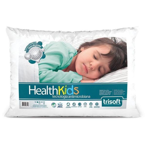 Travesseiro Infantil - Health Kids - 40cm X 60cm Trisoft