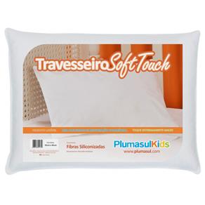 Travesseiro Infantil Soft Touch Plumasul Baby em Fibra Siliconizada/ Microfibra 30 X 40 Cm – Branco