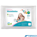 Travesseiro Infantil Viscoelástico Kids Branco - Fibrasca