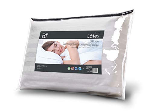 Travesseiro Látex 100% Natural com Capa 400 Fios Percal Algodão 50x70cm