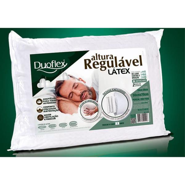 Travesseiro Látex Altura Regulável 10 a 20cm RL1103 Duoflex