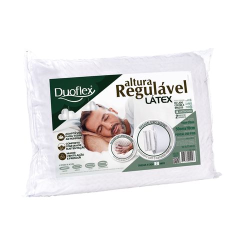 Travesseiro Látex Altura Regulável 50x70cm - Duoflex