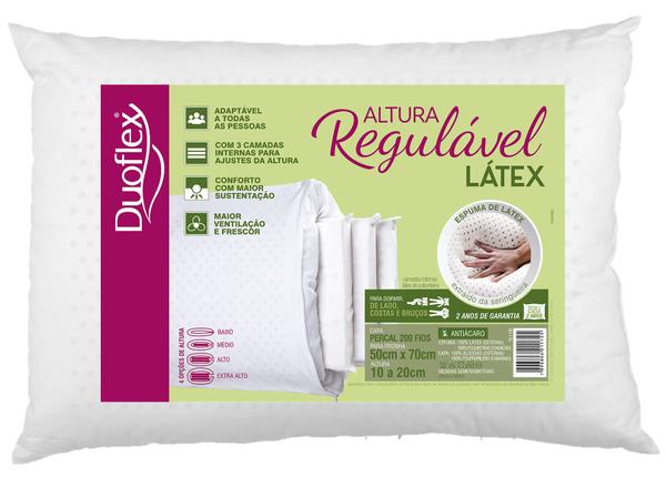 Travesseiro Látex Altura Regulável 50x70cm - Duoflex