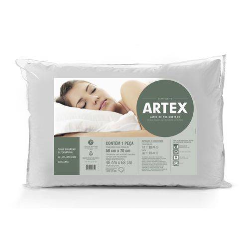 Travesseiro Látex Básico Artex - Standard - Branco