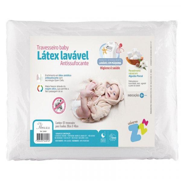 Travesseiro Látex Lavavel Baby Antisufocante 30x40cm - Fibrasca