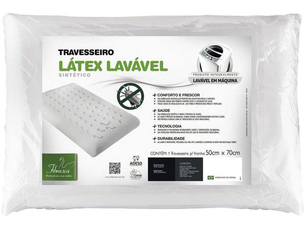Travesseiro Látex Sintético Plus Lavável - Fibrasca 4604