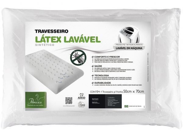 Travesseiro Látex Sintético Plus Lavável - Fibrasca