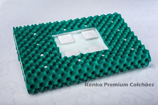 Travesseiro Magnético Luxo Reto 09cm Kenko Premium