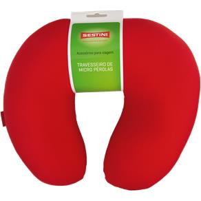 Travesseiro Micro Pérola Pequena Vermelho Sestini