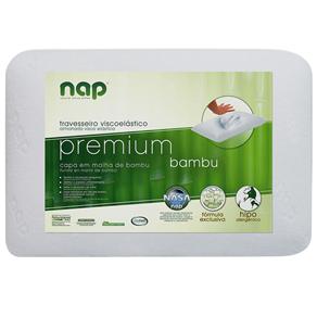 Travesseiro Nap Premium em Malha com Viscose Bambu Viscoelático Hipoalérgico 50 X 70 X 18 Cm - 1 Peça