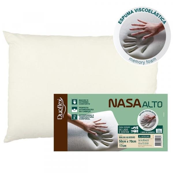Travesseiro NASA Alto Viscoelástico Duoflex 17cm