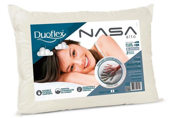 Travesseiro Duoflex NASA Alto Espuma Viscoelástica NS 1116