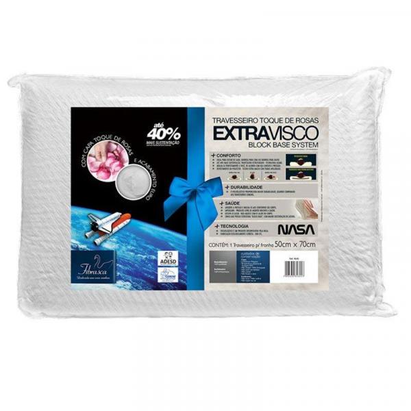 Travesseiro Nasa Extravisco - Toque de Rosas para Fronha 50x70 - Fibrasca